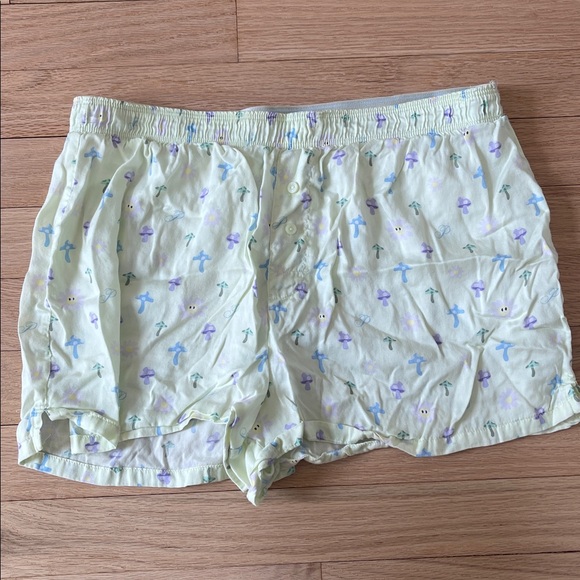 PINK Victoria's Secret Other - PINK Victoria's Secret Light Green Floral Pajama Shorts